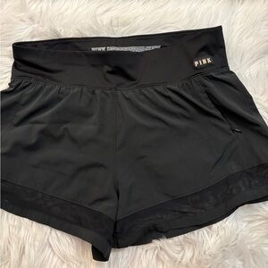 Pink brand black shorts size large